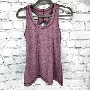 Athleta Nitro Tank Top Women's XS Heathered Burgundy Racerback Pullover Athletic